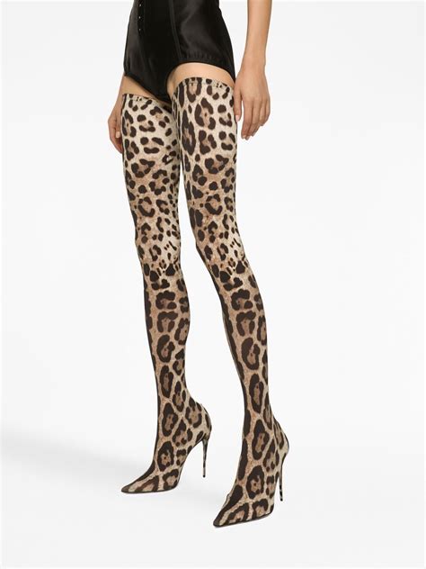 dolce gabbana leopard boots|dolce and gabbana embellished boots.